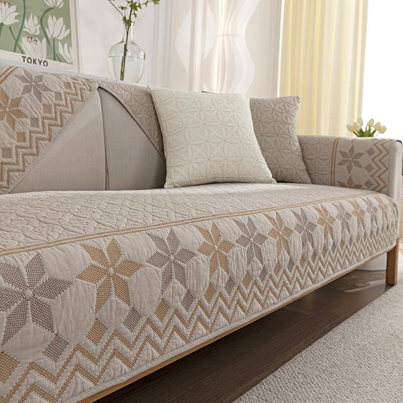 沙发垫全棉四季通用防滑纯棉布艺坐垫简约现代秋冬皮沙发套罩韶意