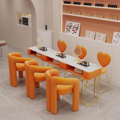 ll轻奢网红美甲桌椅套装组合现在简约单双人美甲店桌2024新款