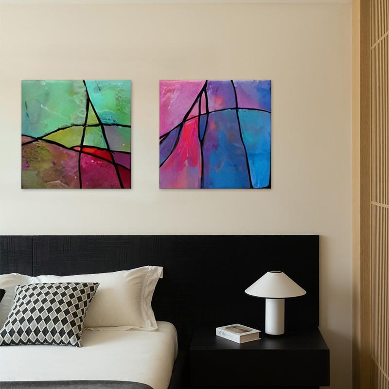 多巴胺现代手绘肌理画立体客厅装饰画高档玄关挂画卧室床头餐厅画