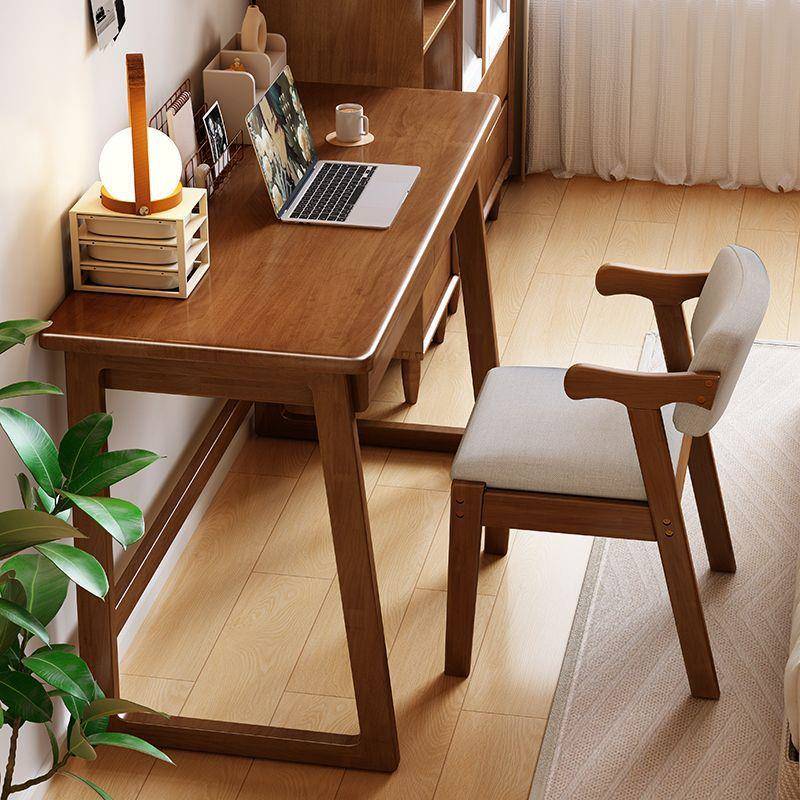 全实木家用书桌45cm60简易电脑桌小户型办公桌学习桌卧室长条桌子