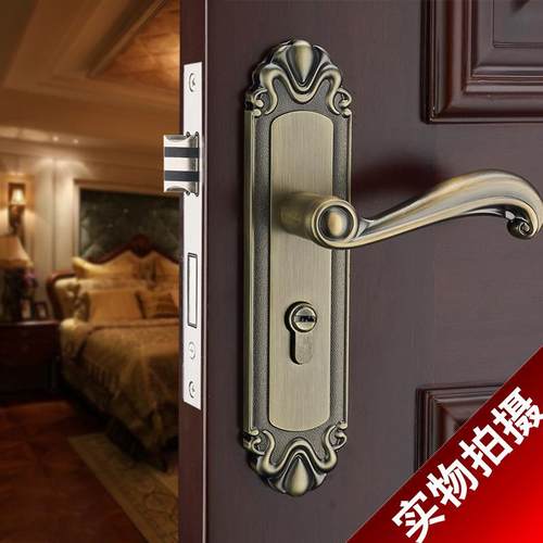 新款铝合金欧式门锁卧室内房门锁青古铜门锁实木门锁执手锁