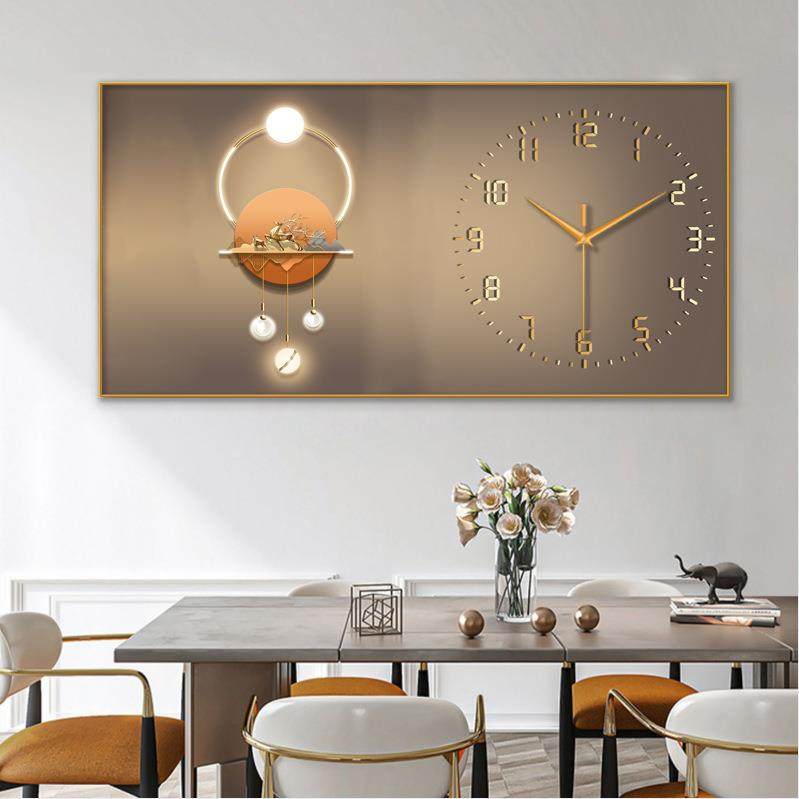 装饰画轻奢时钟现代钟表挂钟客厅餐厅办公室挂画