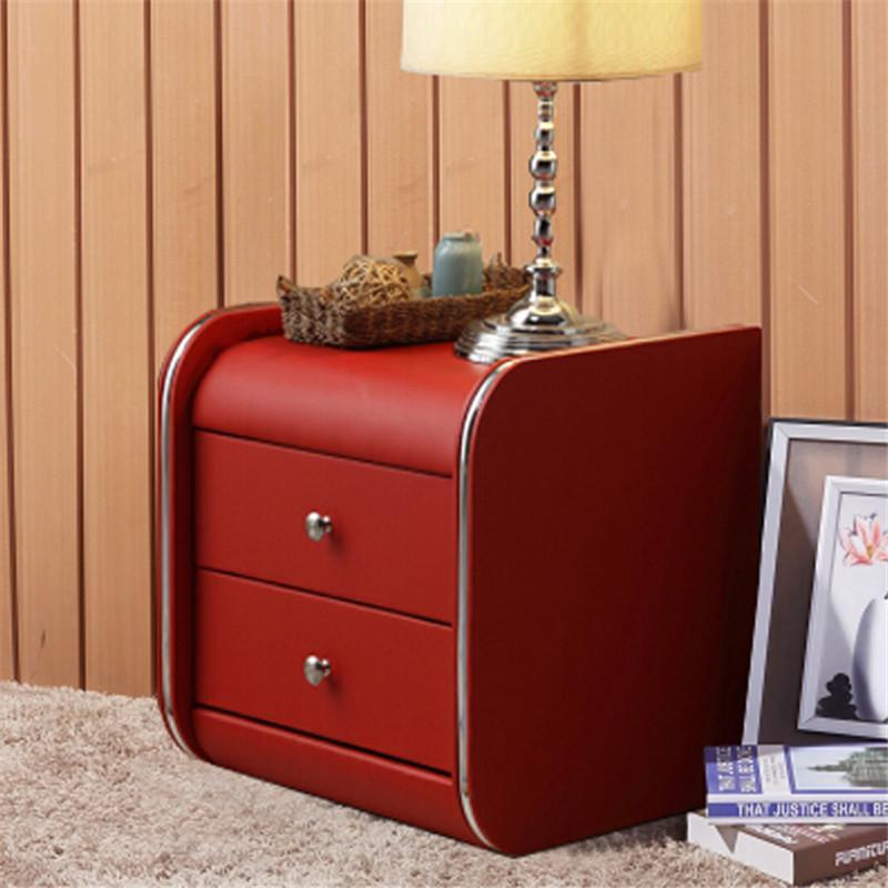 简易床头柜皮质实木柜物收纳小型简约床边窄现代置迷你超储物