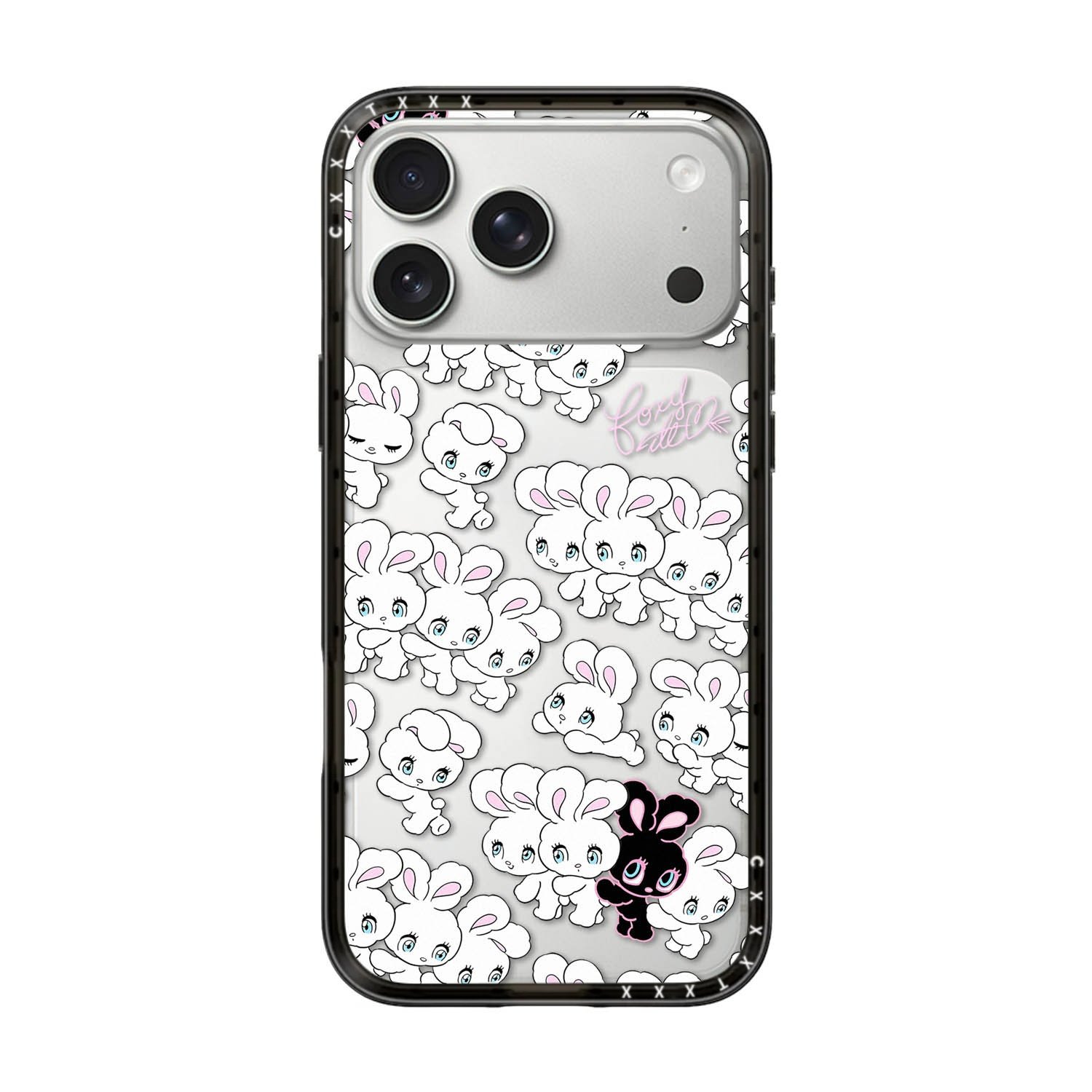 新壳体foxy illustrations可爱小白兔苹果17Promax适用于iPhone16Promax手机壳15pro卡通14Pro纤巧壳体13硬壳 - 实物图