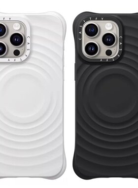 明星同款水波纹适用苹果手机壳iPhone16proma纯色简约14Magsafe13pro四角防摔磁吸15plus华强北12液态保护套