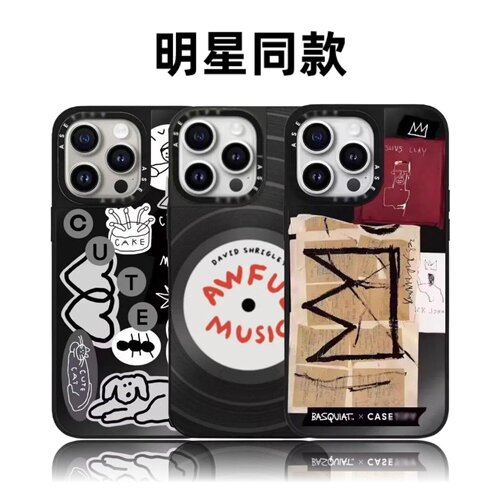 CASETiFiY黑色系新款磁吸16pro适用于iPhone17Promax苹果15plus手机壳镜面13防摔14可爱卡通12华强北平替潮女