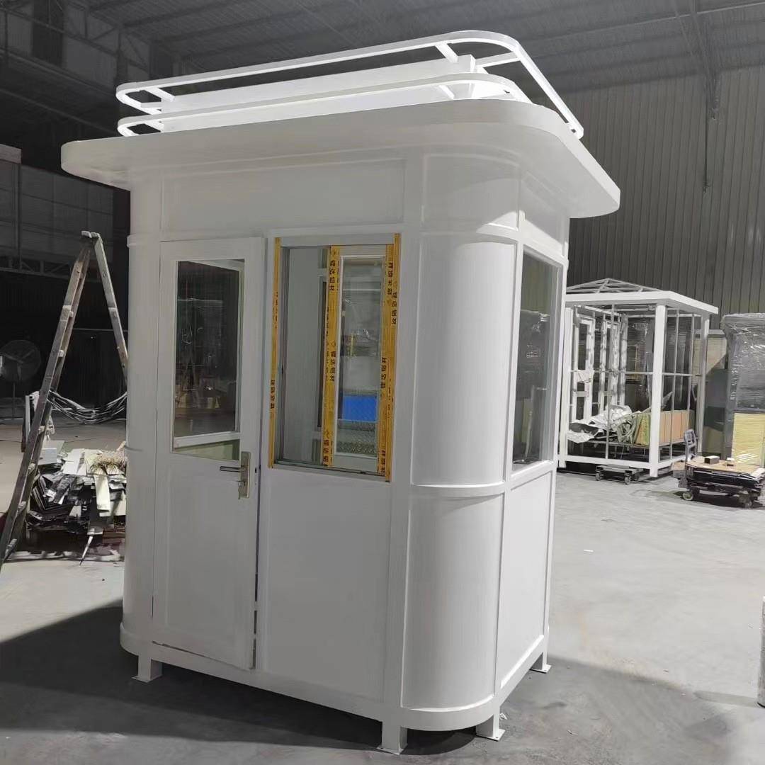 停车场岗亭不锈钢冲孔岗亭钢结构豪华艺术交通收费管理岗亭值班室