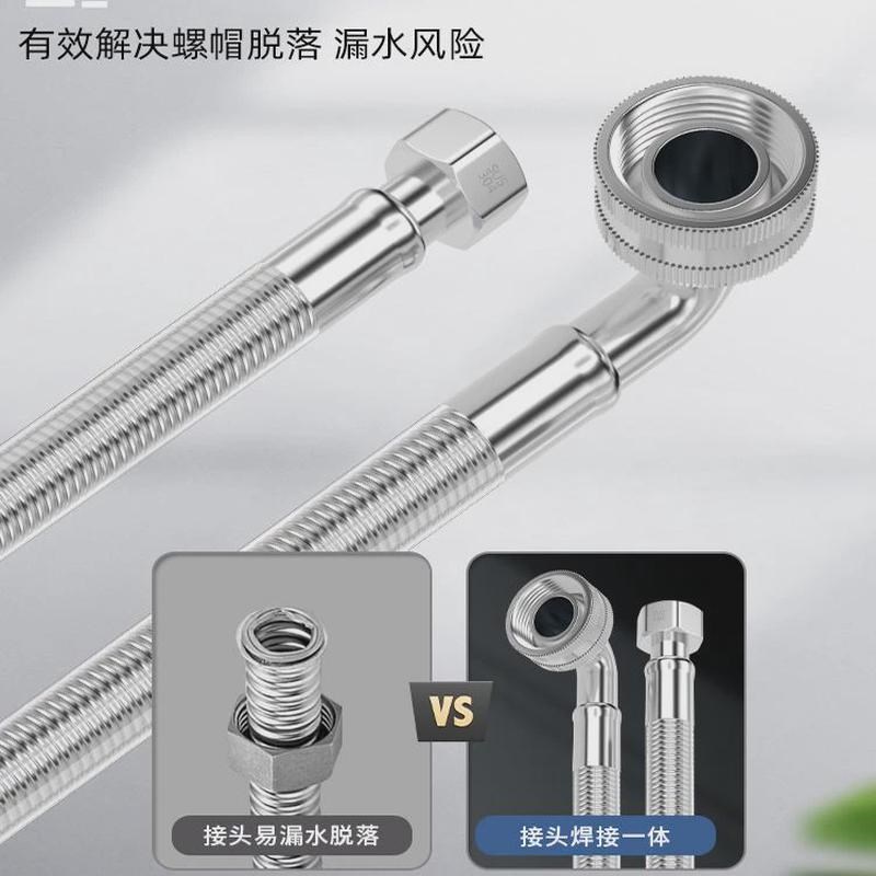 不锈钢洗碗机制冰机进水管软管64分螺纹接头商用延加长注入上水管