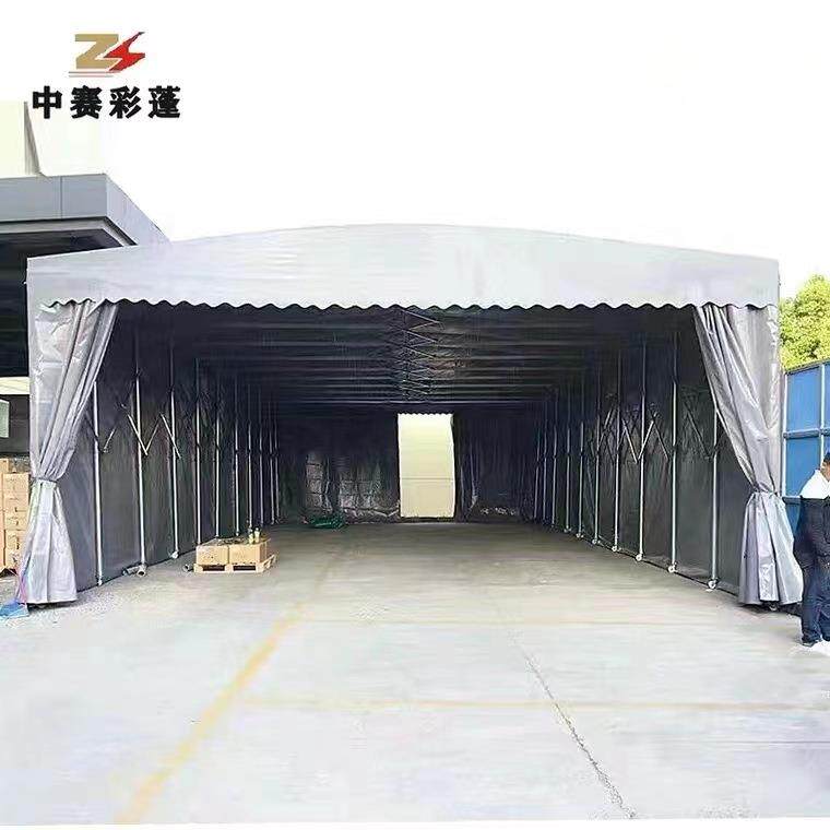 推拉雨棚移动户外防雨伸缩遮阳停车大排档帐篷电动仓库蓬可移动