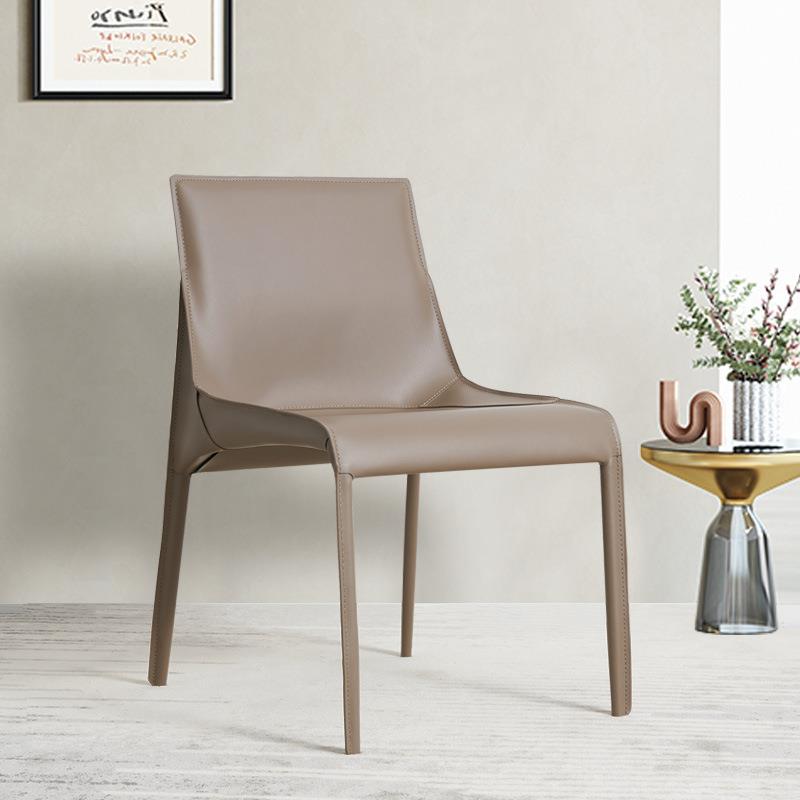 意式极简马鞍椅北欧餐椅简约现代家用样板间KTV靠背设计师网红椅