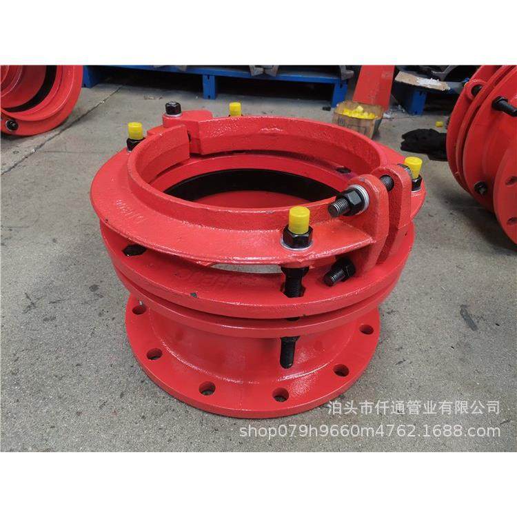 DN100铸管用防脱甲管PE防脱速甲防脱甲管伸缩器200300