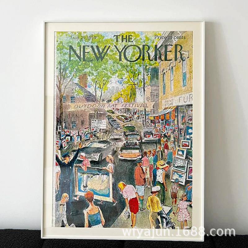 拼图框1000片相框500片金属画框3djp拼图框平图70×50x75裱框