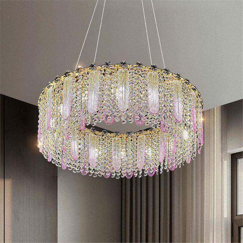 客厅吊灯轻奢后现代浪漫琉璃水晶艺术卧室餐厅灯2023年设计师款