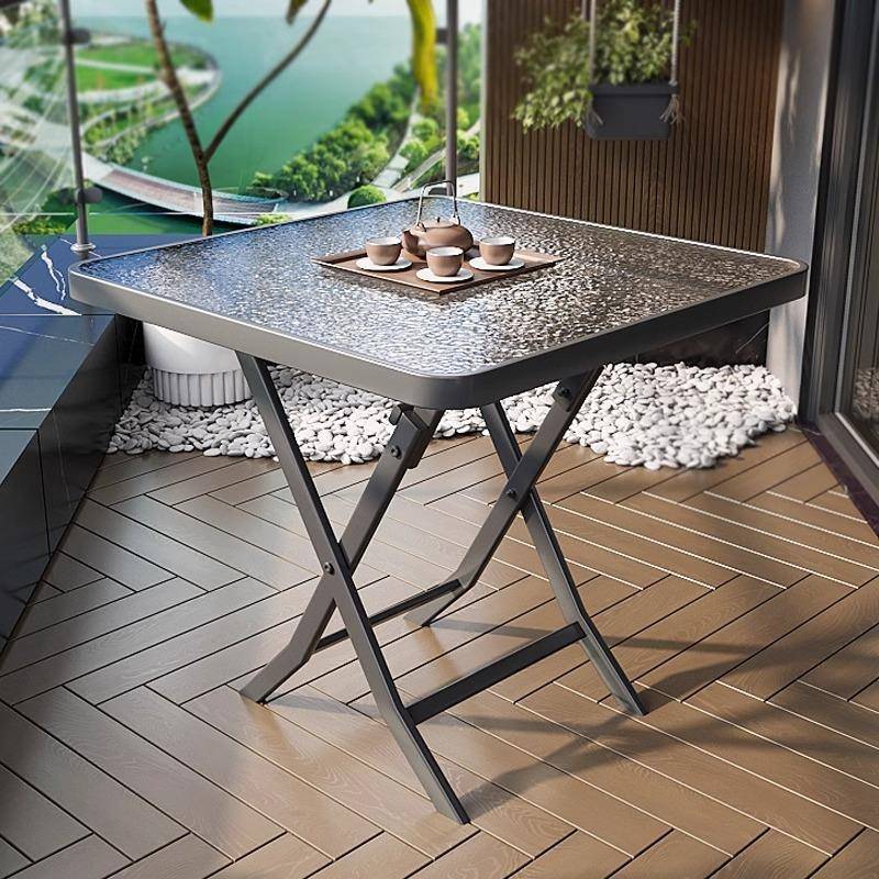 折叠桌子餐桌家用简易小方桌折叠桌户外圆桌出租房饭桌摆摊阳台桌