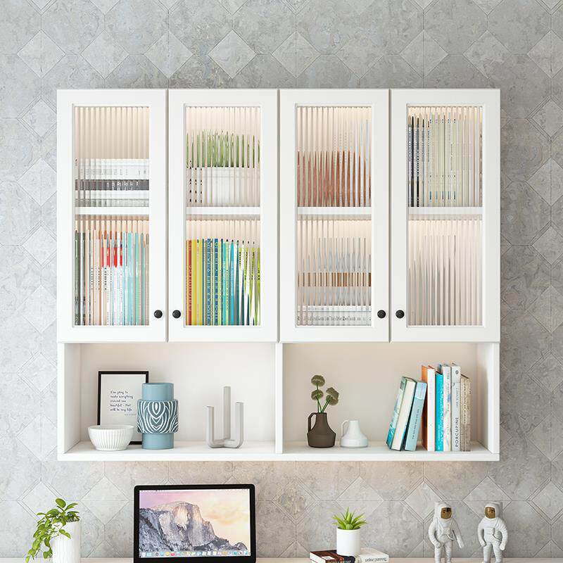 厨房吊柜挂墙式阳台墙上置物柜子卧室餐厅壁橱卫生间储物柜墙书架