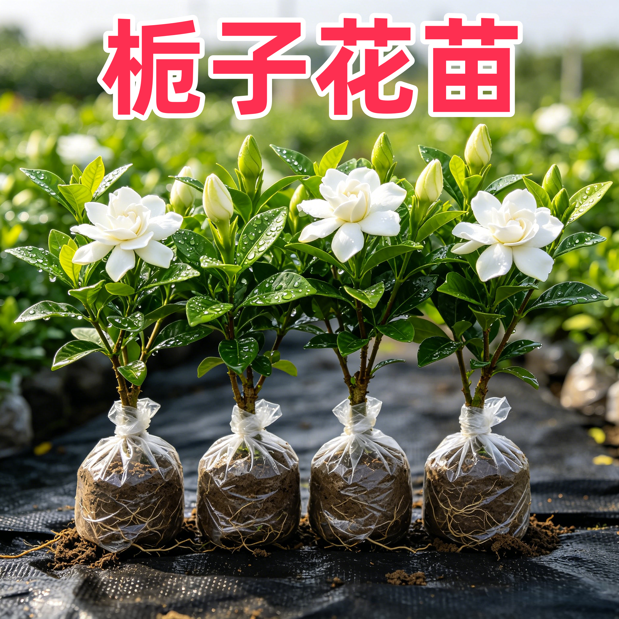 栀子花水培盆栽带苞浓香好养