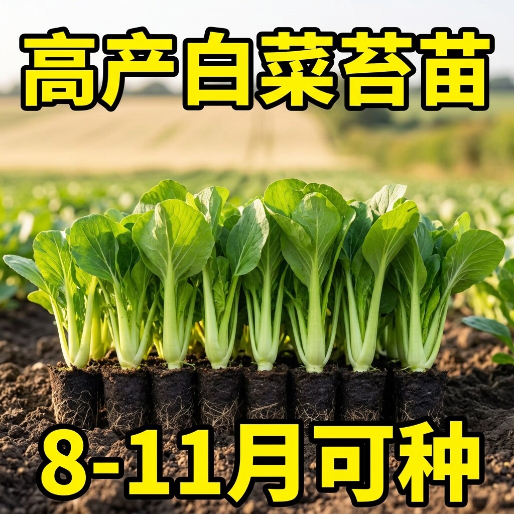 高产白菜苔秧苗脆种子甜爽口苔粗无渣甜菜心四季种植带土蔬菜秧苗