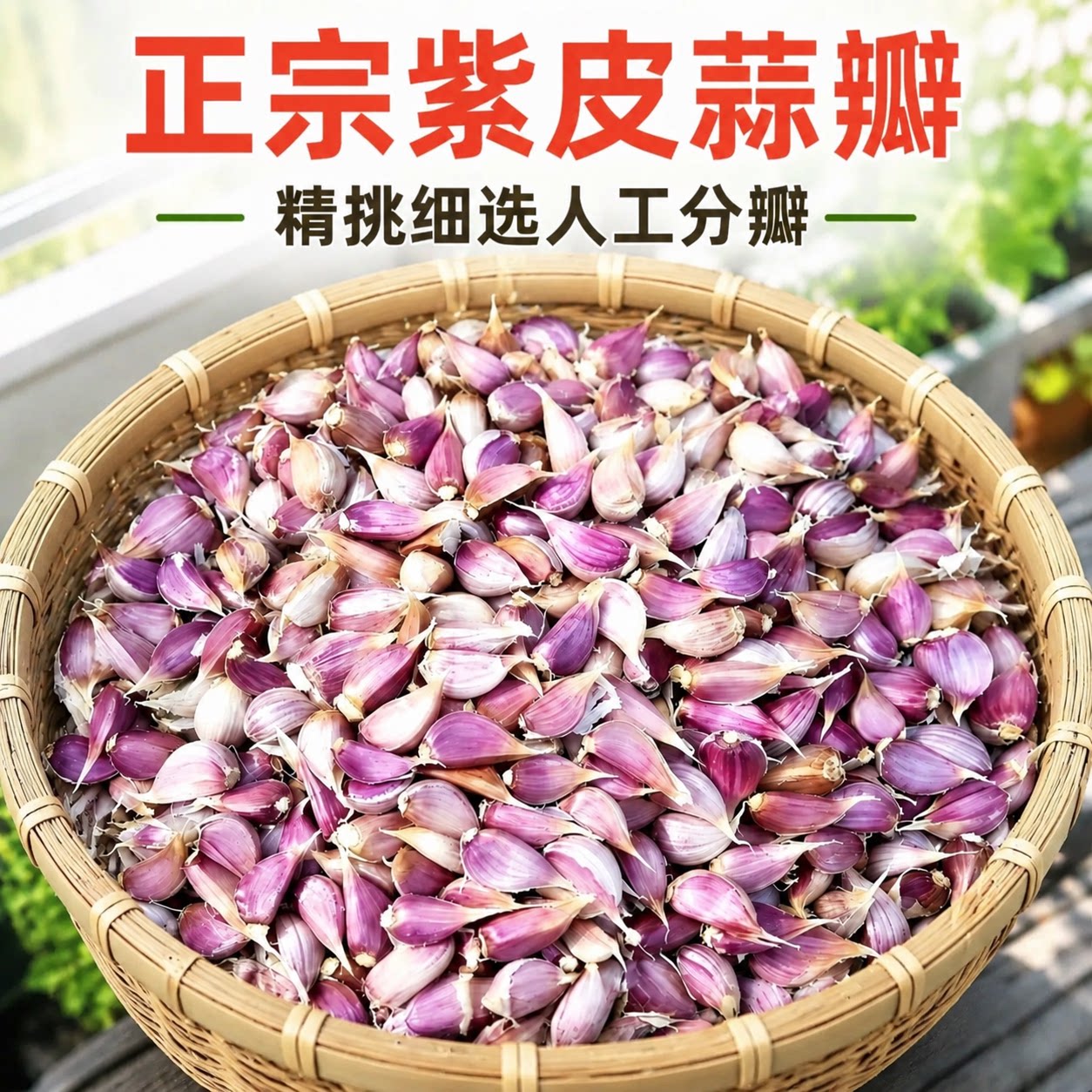 原种农家土蒜瓣紫皮红皮小香蒜