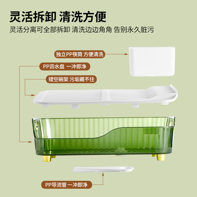 厨房碗碟沥水架水槽置物架碗筷盘子收纳架台面碗架放碗盘收纳盒子