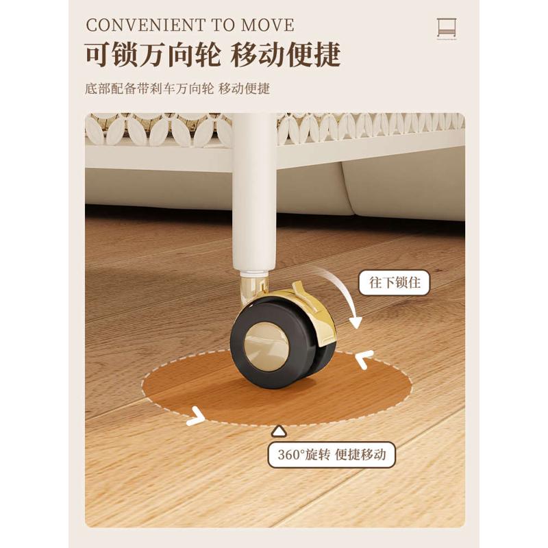 边几可移动茶几小桌子客厅沙发创意小方几家用简约迷你阳台小推车