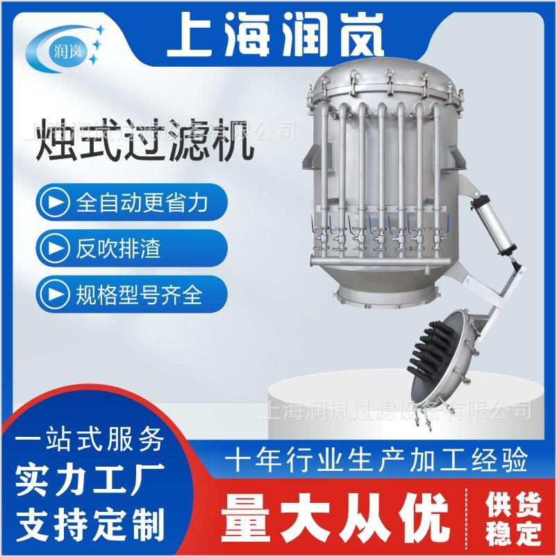 润岚过滤全自动烛式过滤机底部反吹排渣除活性炭硅藻土精密过滤