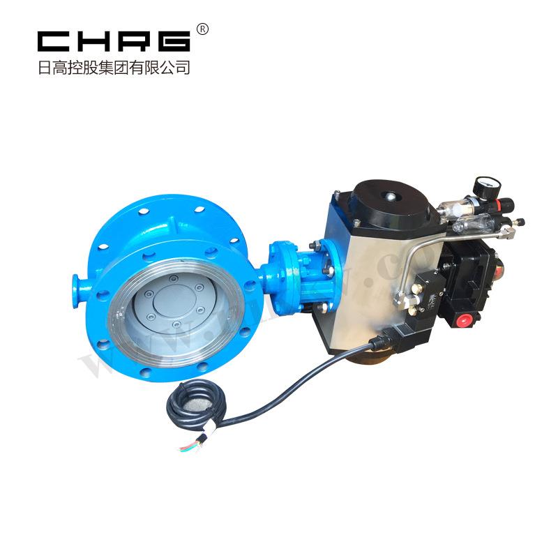 阀门厂家气动三偏心硬密封蝶阀D64H-16C蝶式缓冲止回阀