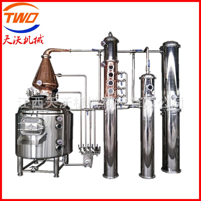 紫铜蒸馏器朗姆酒蒸馏器白兰地威士忌蒸馏器纯露精油蒸馏去甲醇