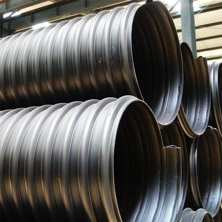 HDPE钢带波纹管污水改造管道市政大口径聚乙烯缠绕管排水排污管