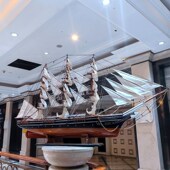 卡蒂萨克号实木帆船模型摆件手工大型仿古木船一帆风顺办公室装 饰