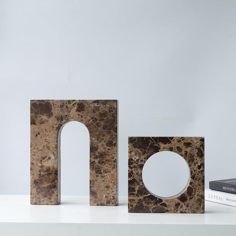 【折扣价】现代简约大理石门洞摆件现代简约创意家居客厅样板间售