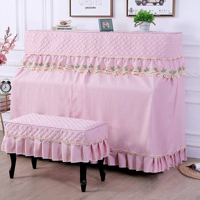 【折扣价】亚麻花样年华钢琴罩钢琴套两件套