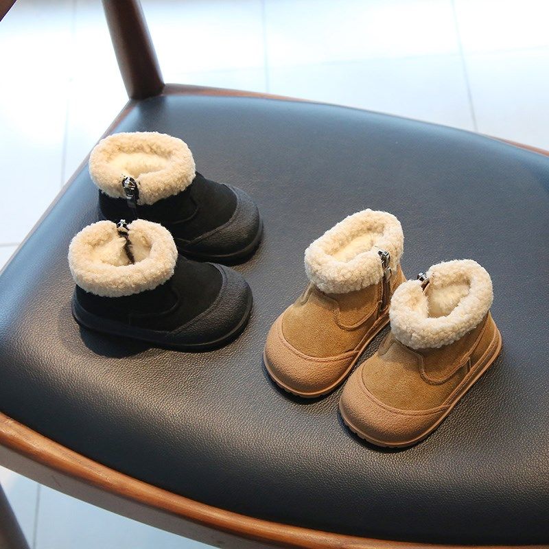 冬季新款真皮宝宝棉鞋男女幼童加绒保暖雪地靴防滑软底婴儿学步鞋,童鞋/婴儿鞋/亲子鞋,棉靴,淘宝优惠券,粉丝福利购,淘宝优惠卷