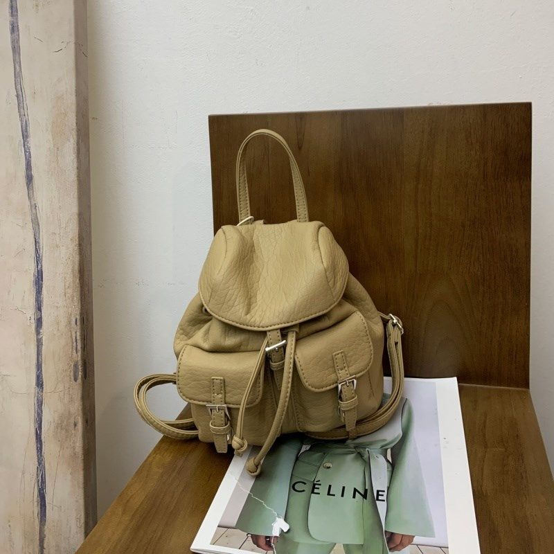 大象纹咩咩皮小号双肩包软皮慵懒双口袋包盖式小背包休闲小书包女,箱包皮具/热销女包/男包,双肩背包,淘宝优惠券,粉丝福利购,淘宝优惠卷