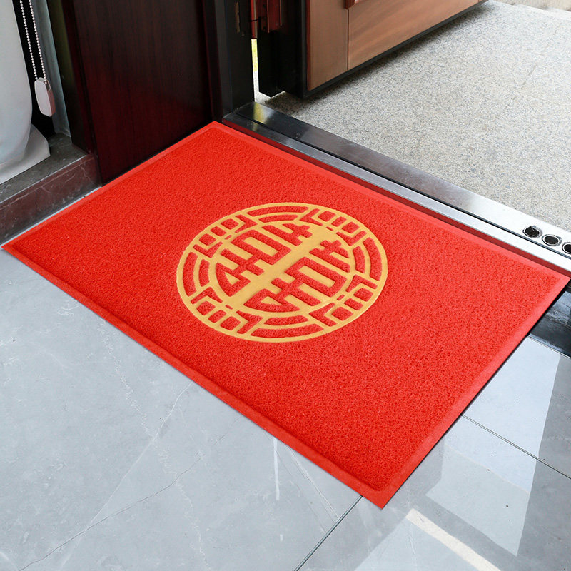 结婚地垫喜庆入户门家用入户丝圈地毯定制logo新年红色门垫门口地,居家布艺,家用脚垫,淘宝优惠券,粉丝福利购,淘宝优惠卷