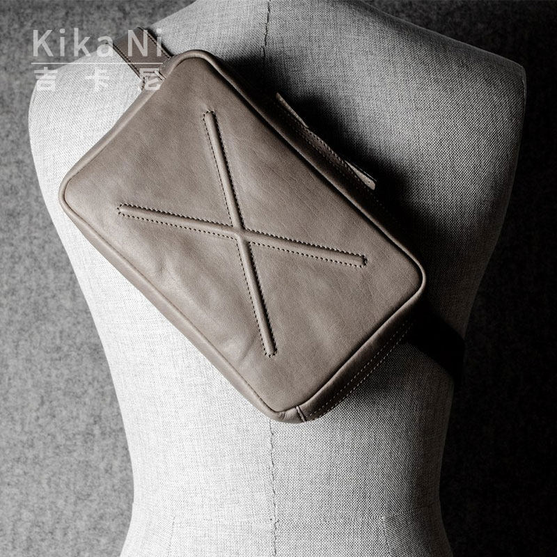 吉卡尼通勤百搭挎包潮牌斜挎男包单肩包真皮简约胸包头层牛皮腰包,箱包皮具/热销女包/男包,胸包,淘宝优惠券,粉丝福利购,淘宝优惠卷