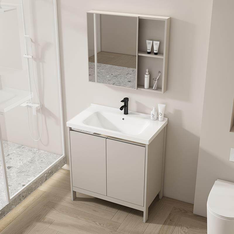 浴室柜落地陶瓷一体洗手盆带搓衣板组合柜阳台洗脸池太空铝洗漱台,3C数码配件,分配器/分频器/分支器,淘宝优惠券,粉丝福利购,淘宝优惠卷