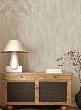 纯色素色灰色无纺布亚麻布纹壁纸非自粘日式客厅卧室墙纸新款