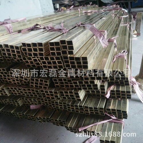 现货黄铜方管 扁形铜管20*40*0.5mm毛细铜管 H65H62黄铜管 紫铜管