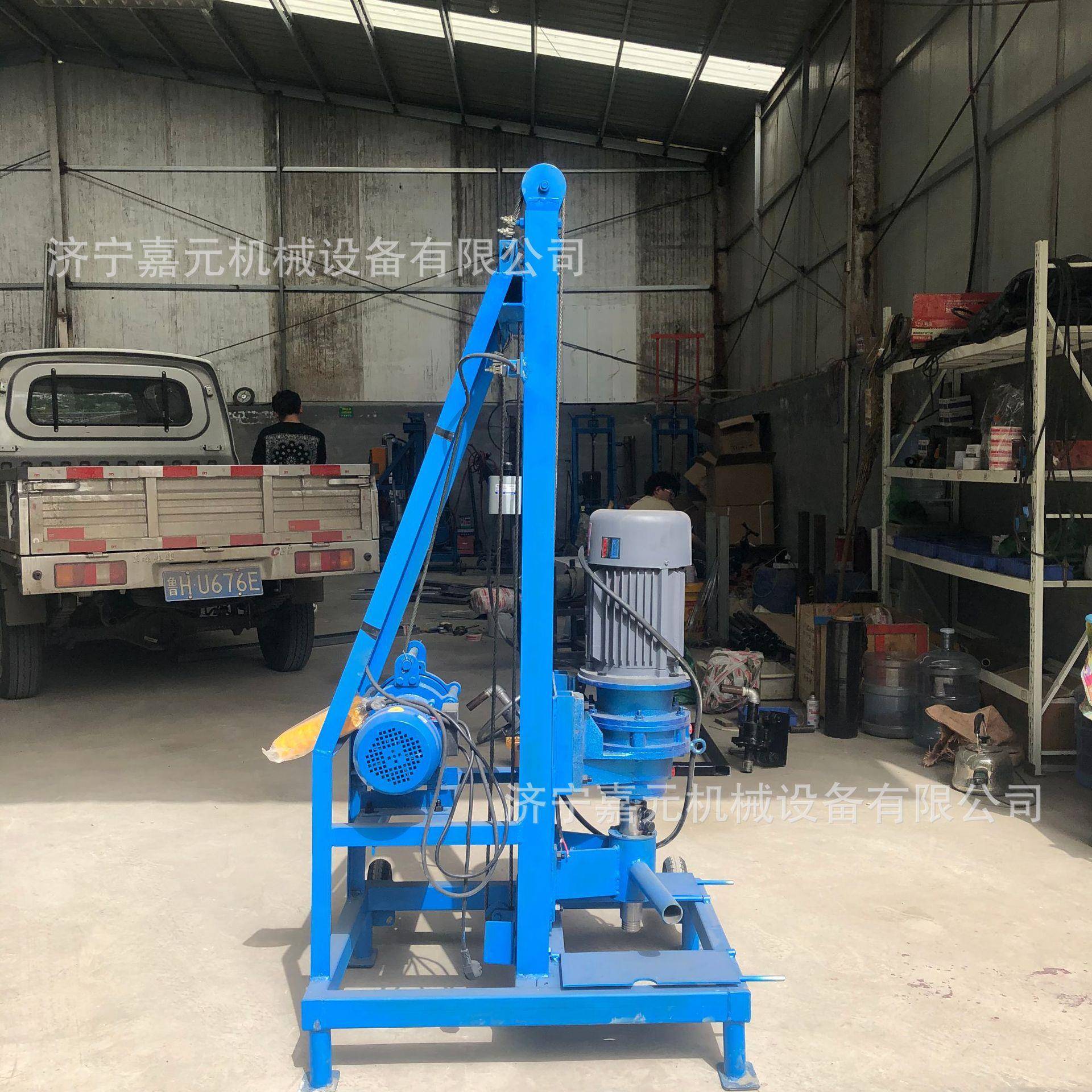 家用电动水井钻机农田灌溉便携式打井机电动升降式打孔钻井机