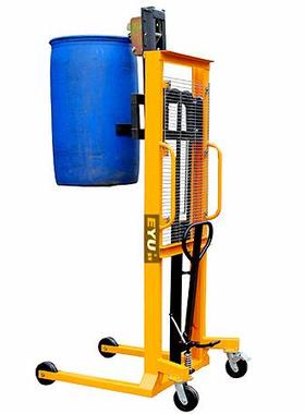 EY-TD400A手动油桶堆高车鹰嘴式升高车钢塑两用油桶多功能搬货车