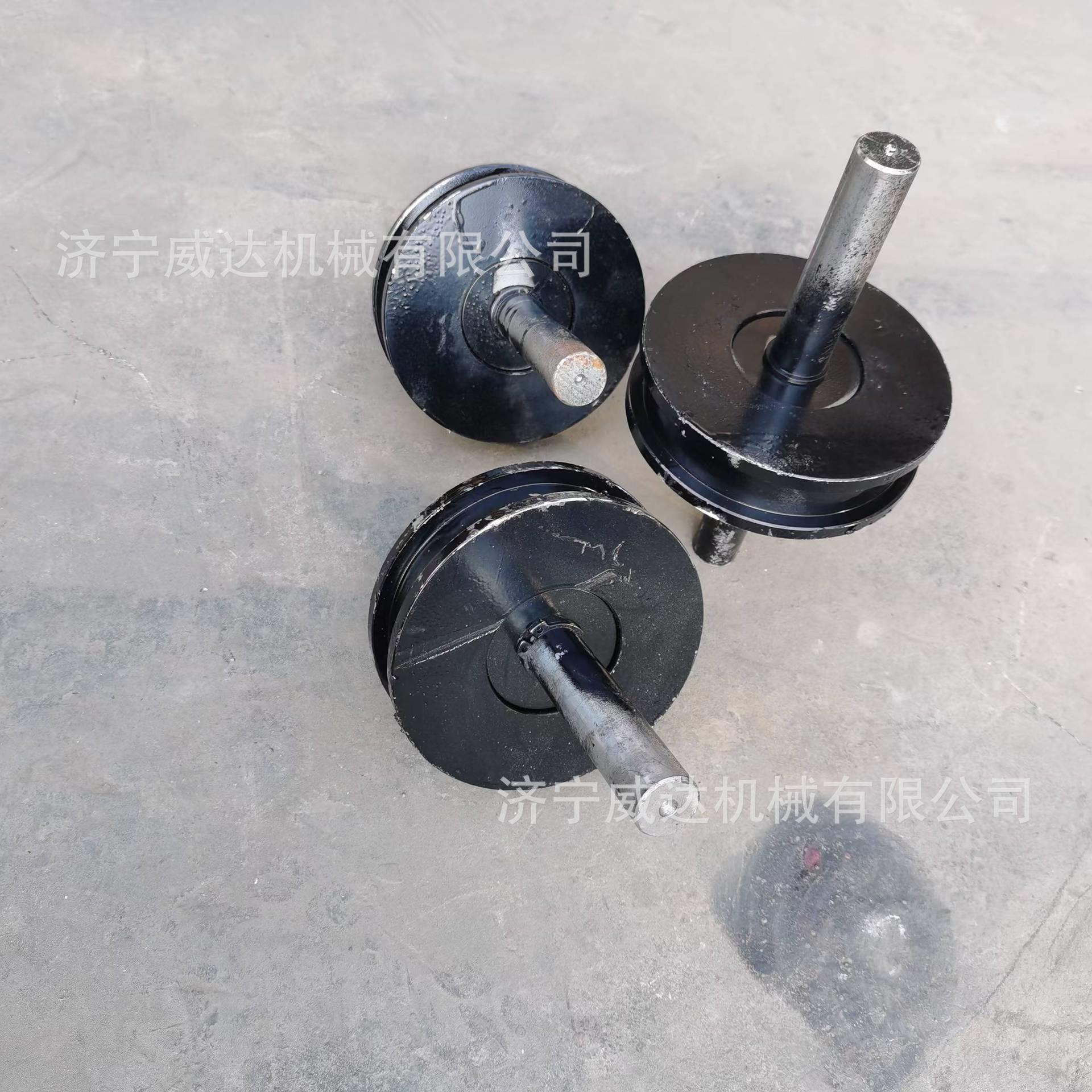 矿车轮轨道用双边轮行走车轮运输用钢丝绳滑轮钢轨轮加厚轨道滑轮