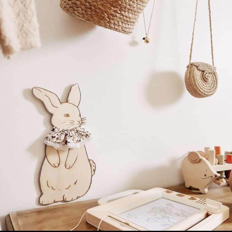 木质小兔墙上装饰口水巾装饰拍版道具儿童房墙壁摆件,家装灯饰光源,其它灯具灯饰,淘宝优惠券,粉丝福利购,淘宝优惠卷