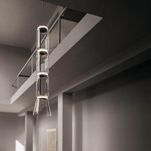 北欧极简现代简约餐厅灯吧台岛台灯创意设计感玻璃售楼处组合吊灯