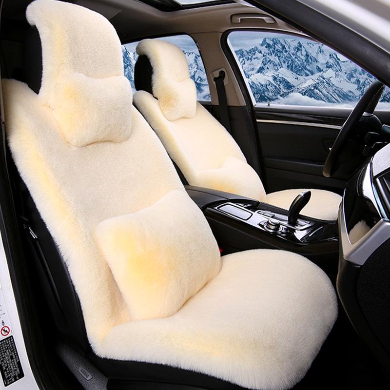 汽车坐垫冬季毛绒兔毛车垫短毛保暖前排单片单座通用汽车座垫座套