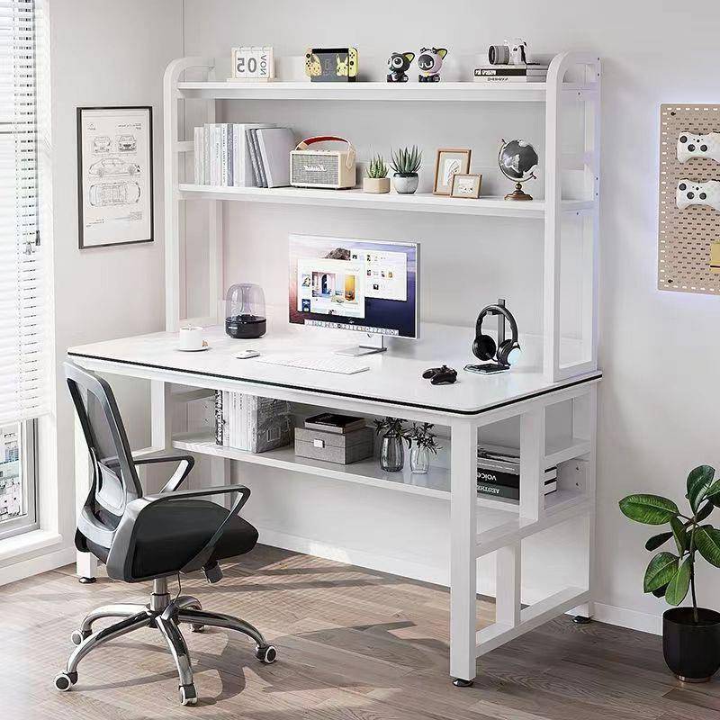 台式电脑桌卧室家用书桌书架一体学生写字桌学习桌子学习桌洞洞板