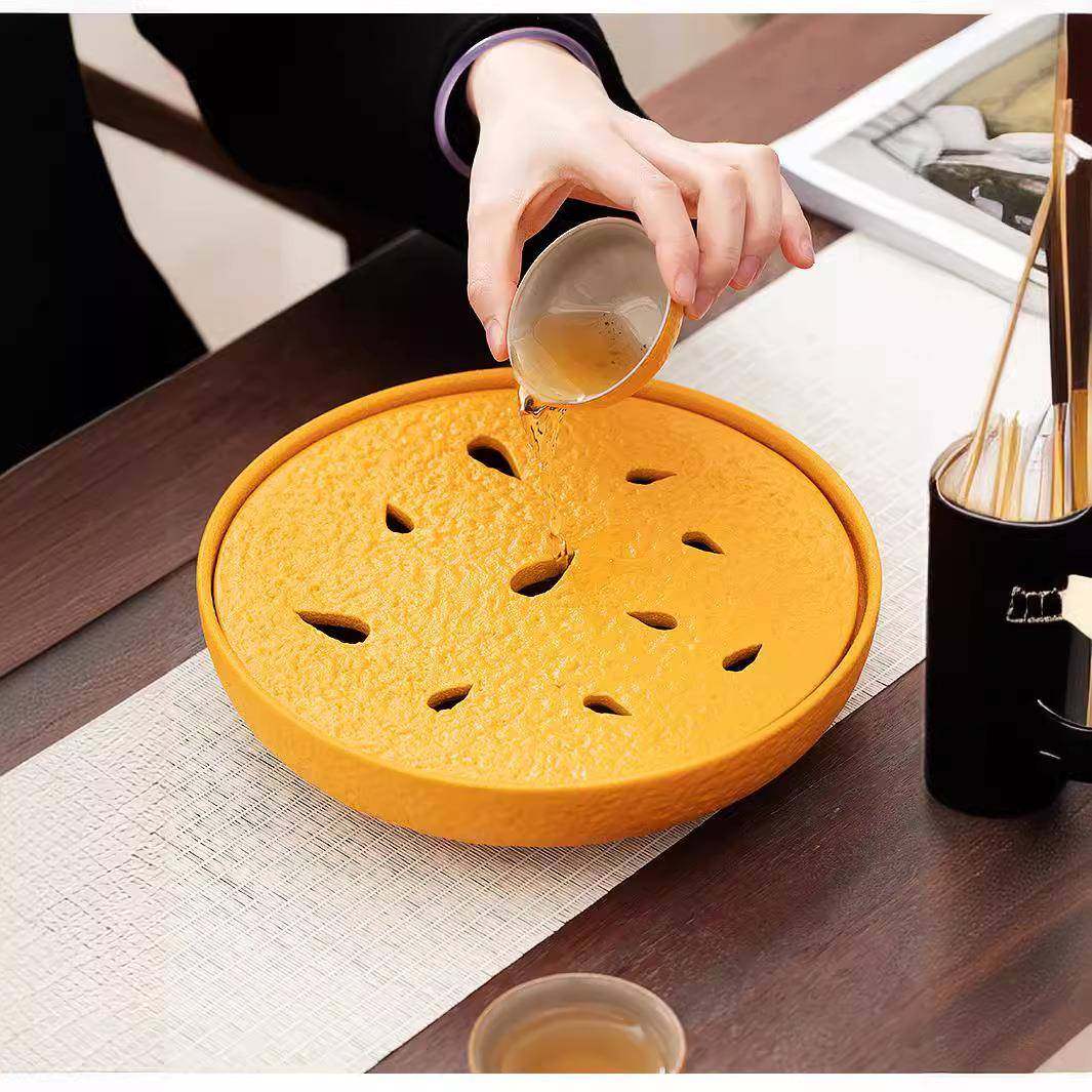 圆形陶瓷茶盘储水式排水小型茶台茶具简约家用托盘干泡盘商务送礼,家装灯饰光源,其它灯具灯饰,淘宝优惠券,粉丝福利购,淘宝优惠卷