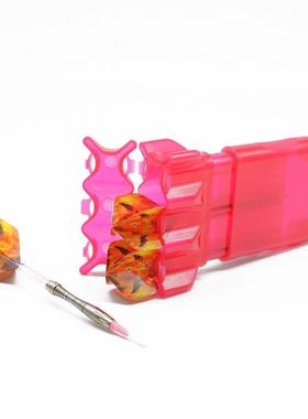 Gentrylive第二代彩色塑料可调节飞镖盒3只装软硬式飞镖收纳盒