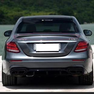 亮黑碳纤纹尾翼定风翼 E63S款 适用于16 21年奔驰E级W213四门改装