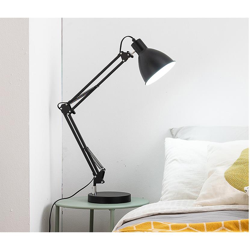 美式大长臂折叠台灯，灯罩可调节，阅读学习专用护眼可调光