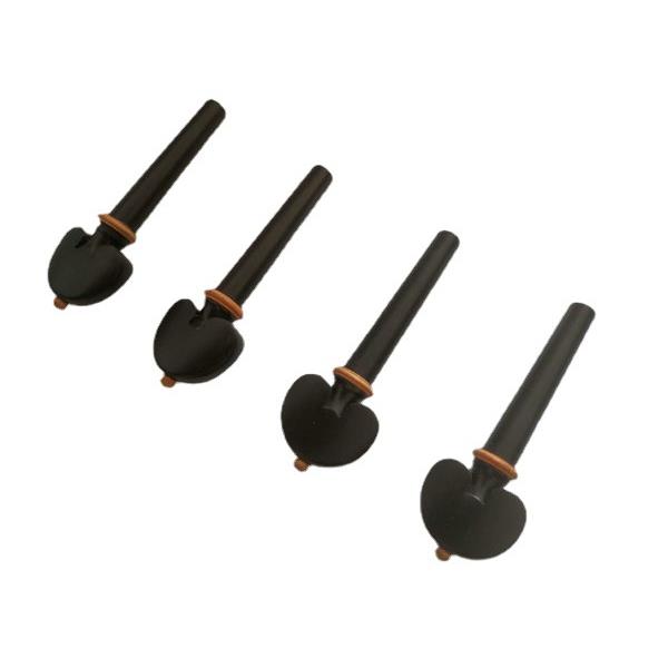 大提琴执手弦钮弦轴琴轴乌木镶黄杨木蝴蝶瓣